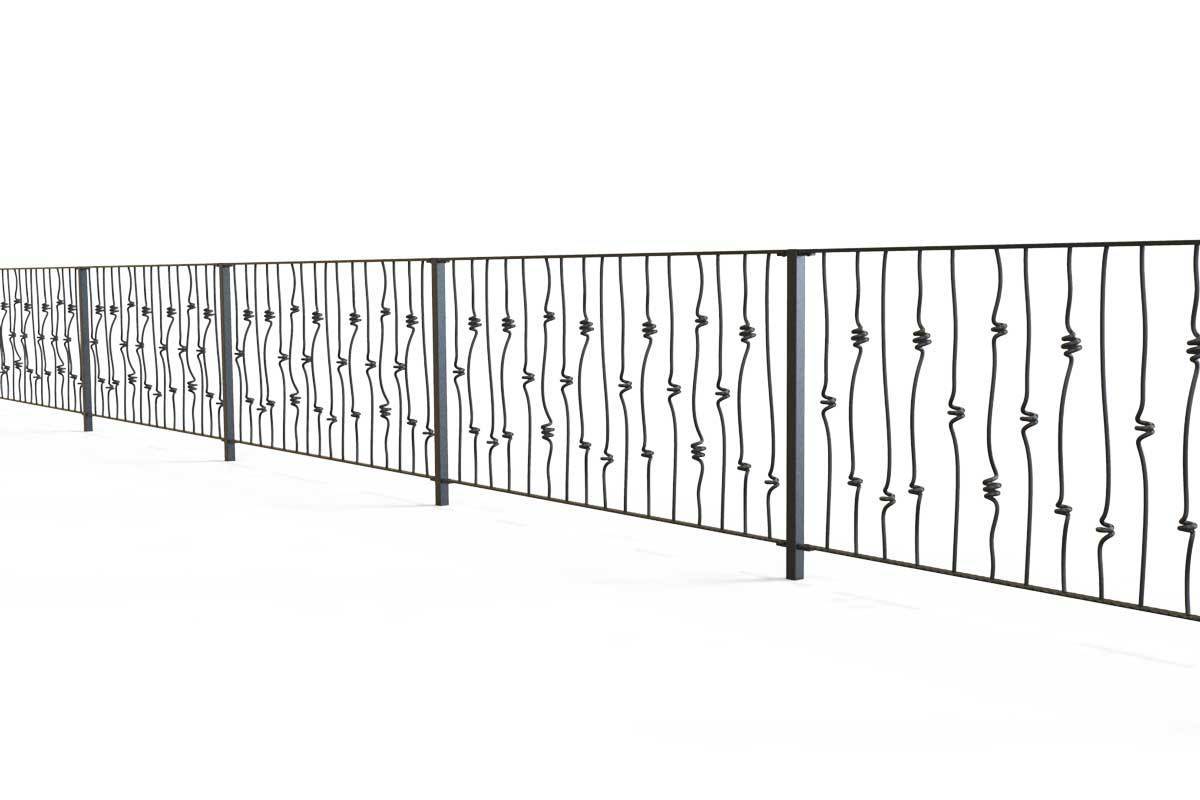 Railings - Glastonbury - Style 9 -  Wrought Iron Knotted Rails