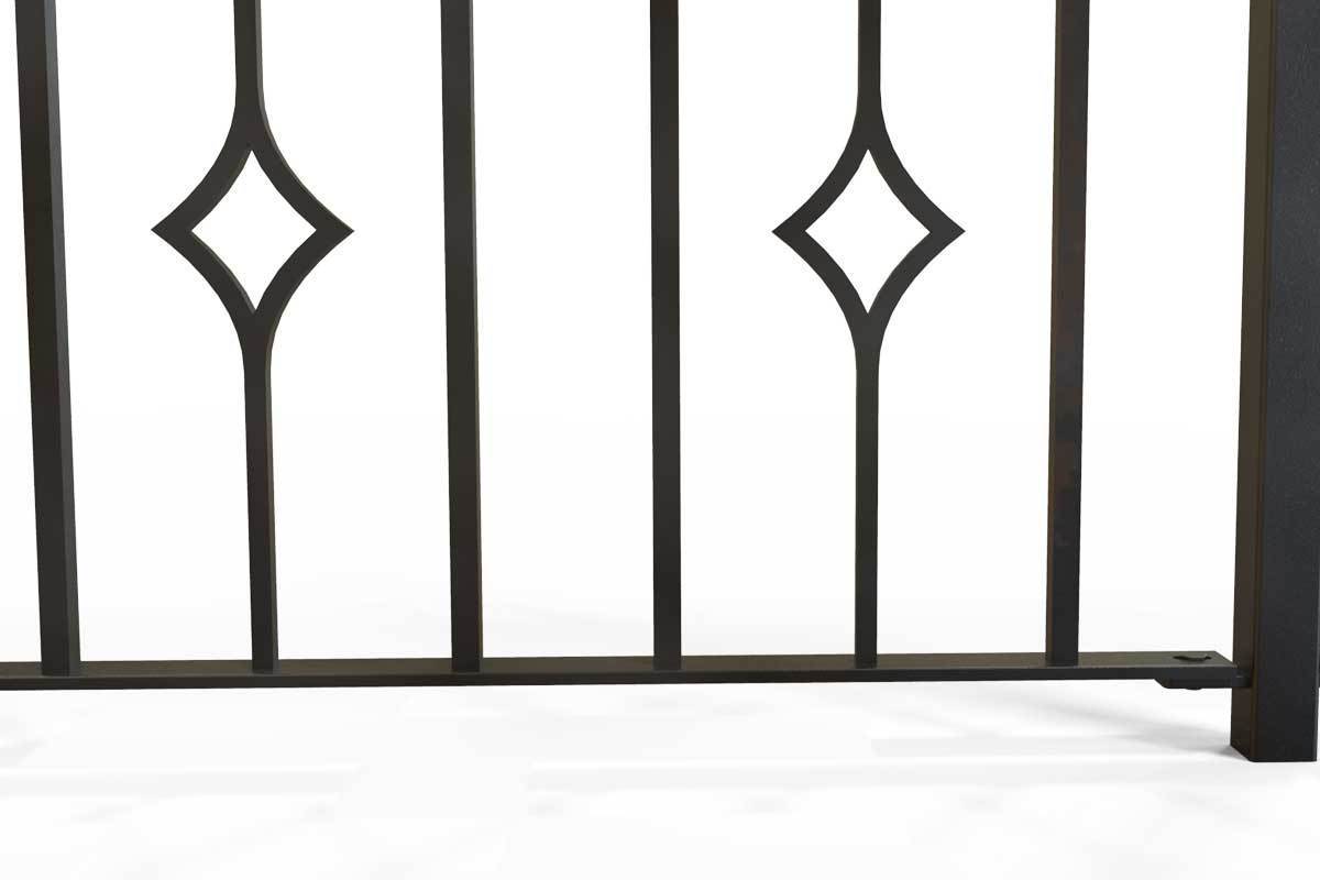 Railings - Newquay - Style 21A - Wrought Iron Double Astral Pattern Decorative Railing