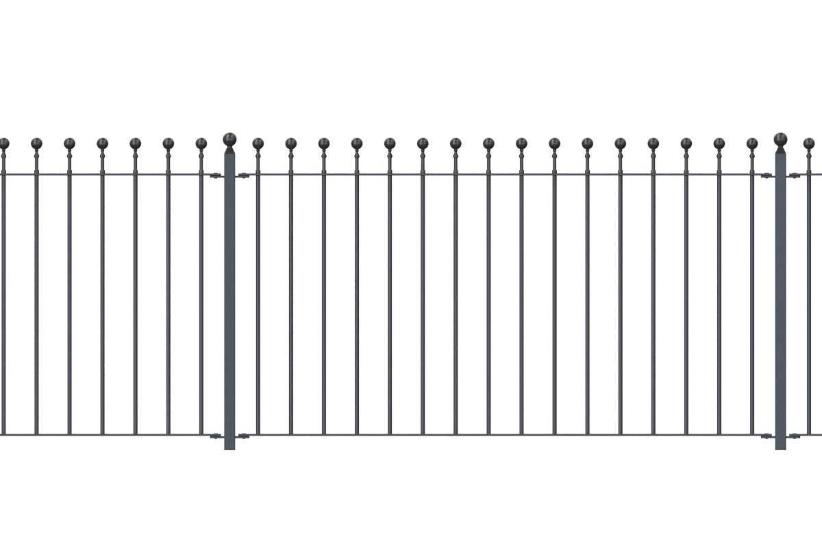 Railings - Putney Hopwell - Style 14A - Wrought Iron Ball Rail Head Railing