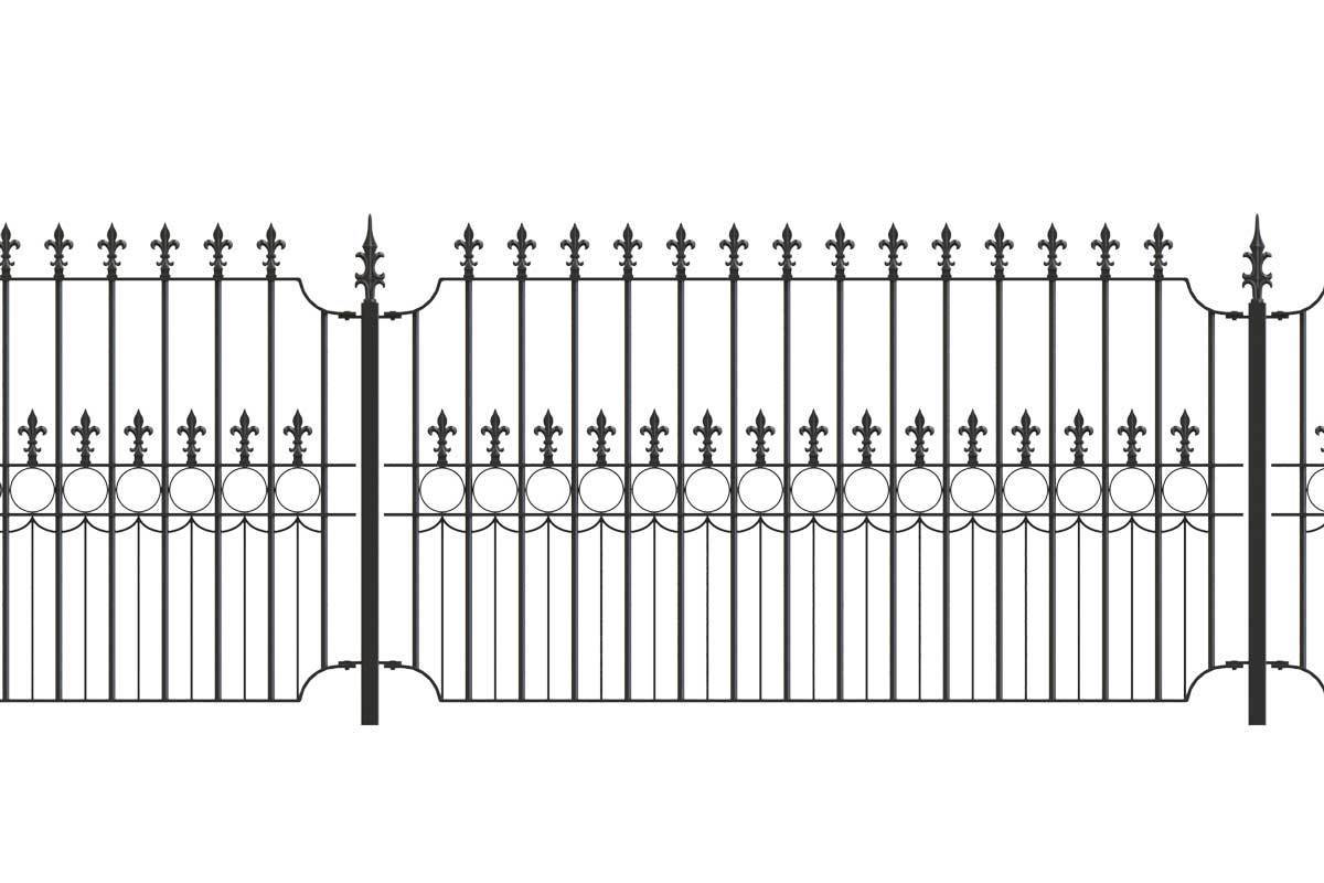 Railings - Salisbury - Style 3A - Wrought Iron Decorative Railing