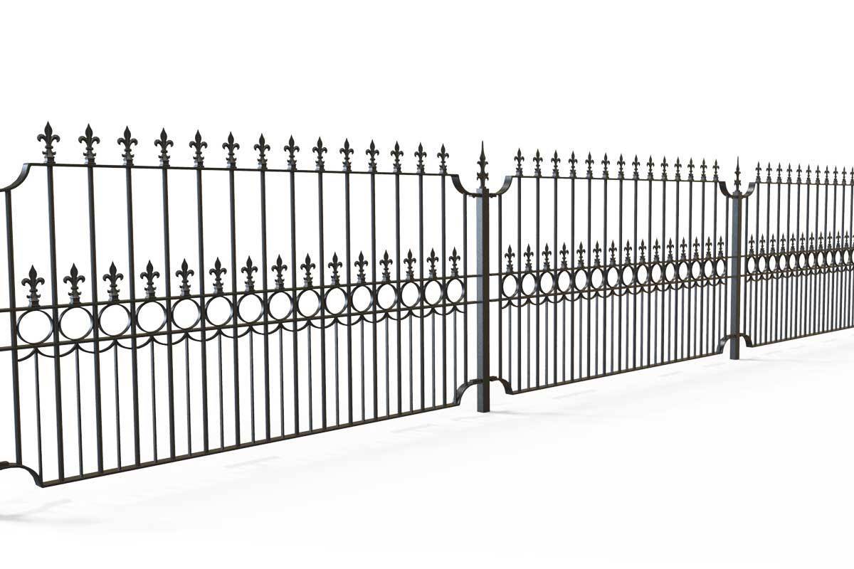 Railings - Salisbury - Style 3A - Wrought Iron Decorative Railing
