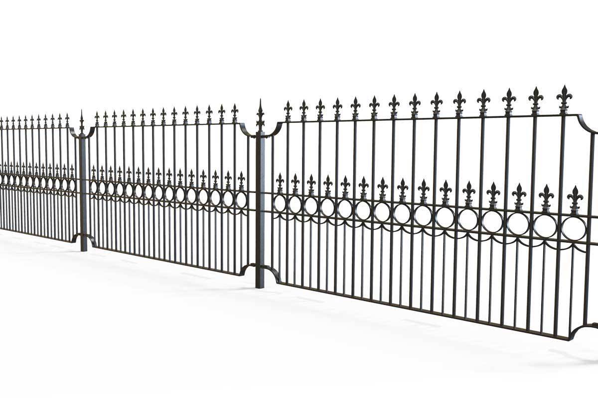 Railings - Salisbury - Style 3A - Wrought Iron Decorative Railing