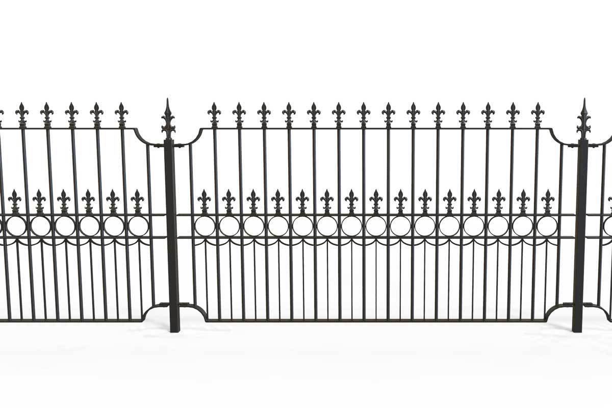 Railings - Salisbury - Style 3A - Wrought Iron Decorative Railing