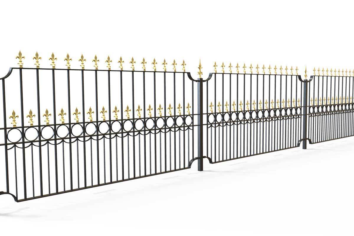 Railings - Salisbury - Style 3A - Wrought Iron Decorative Railing