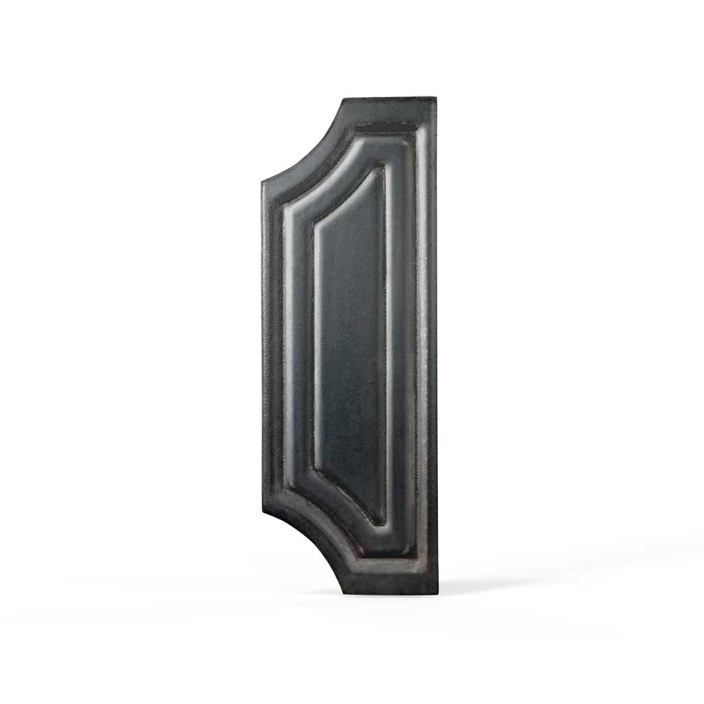 Marlborough - Style 2D - Tall wrought iron gate with lock and grape decorative panel