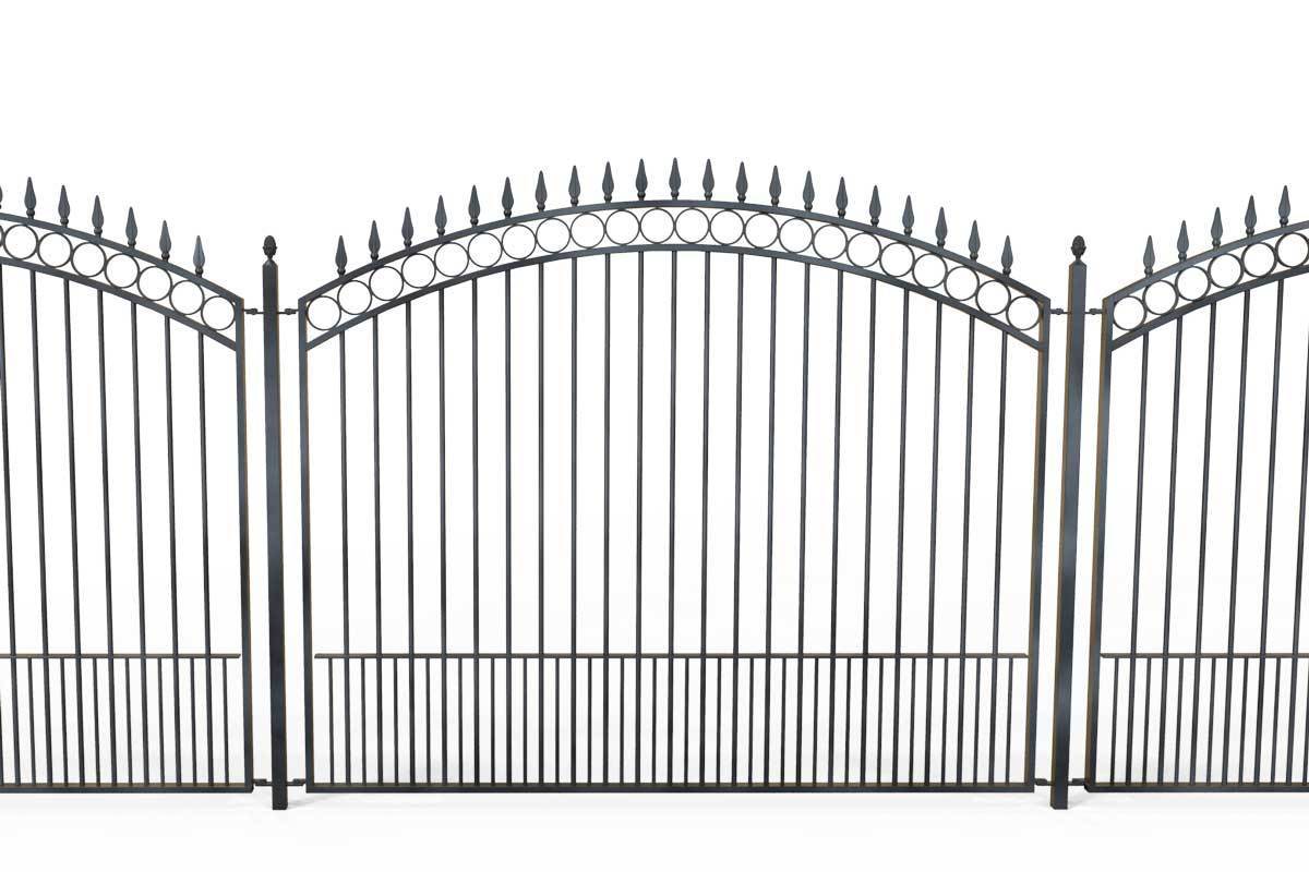Tall Railings - Clifton - Style 11C- Tall Curve Top Wrought Iron Railing