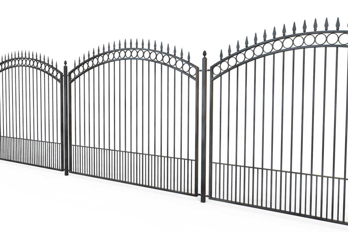 Tall Railings - Clifton - Style 11C- Tall Curve Top Wrought Iron Railing