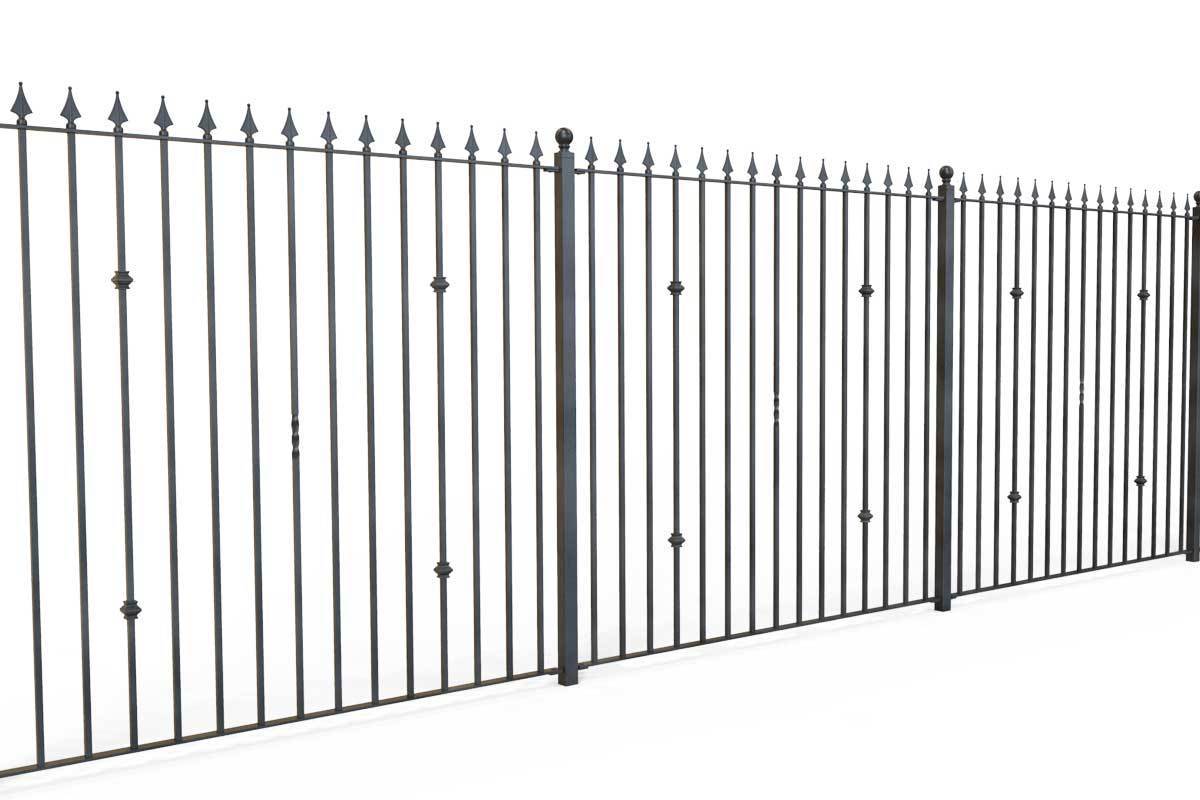 Tall Railings - Hampshire - Style 28B - Tall Iron Railing