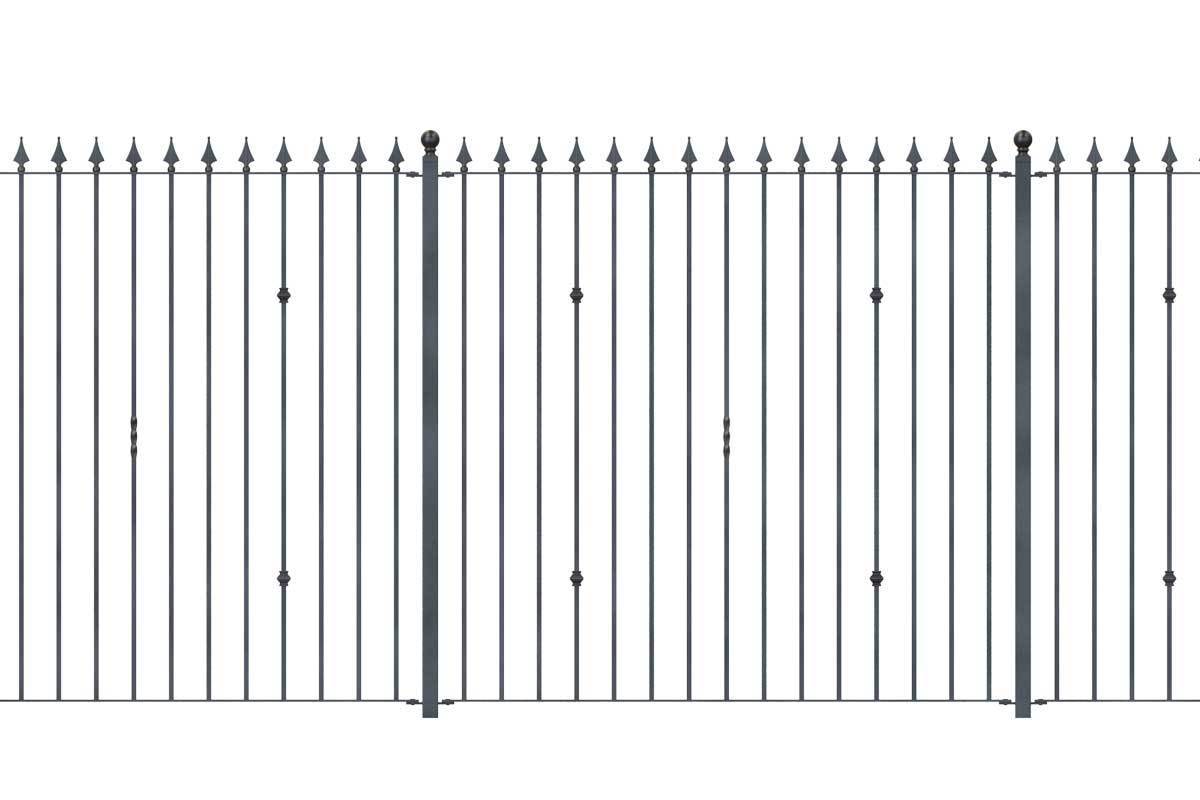 Tall Railings - Hampshire - Style 28B - Tall Iron Railing