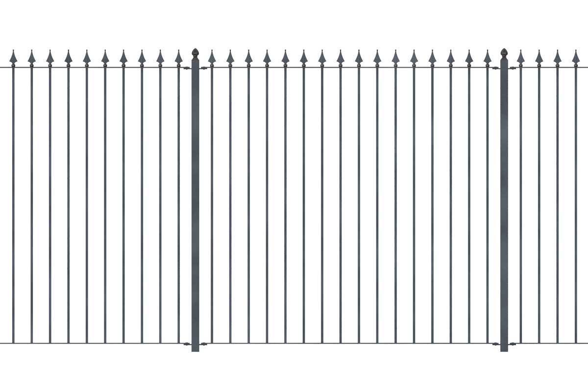 Tall Railings - Nottingham - Style 31C - Tall Iron Railing