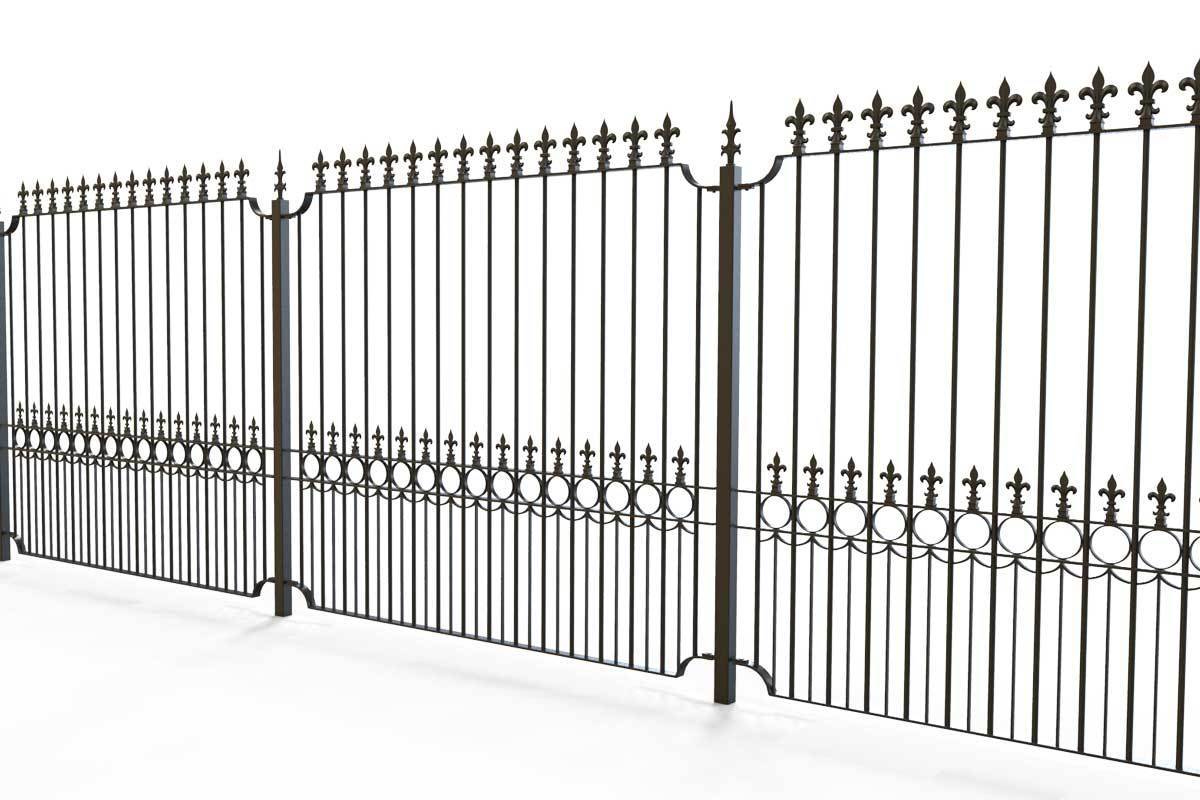 Tall Railings - Salisbury - Style 3B - Tall Decorative Wrought Iron Railing
