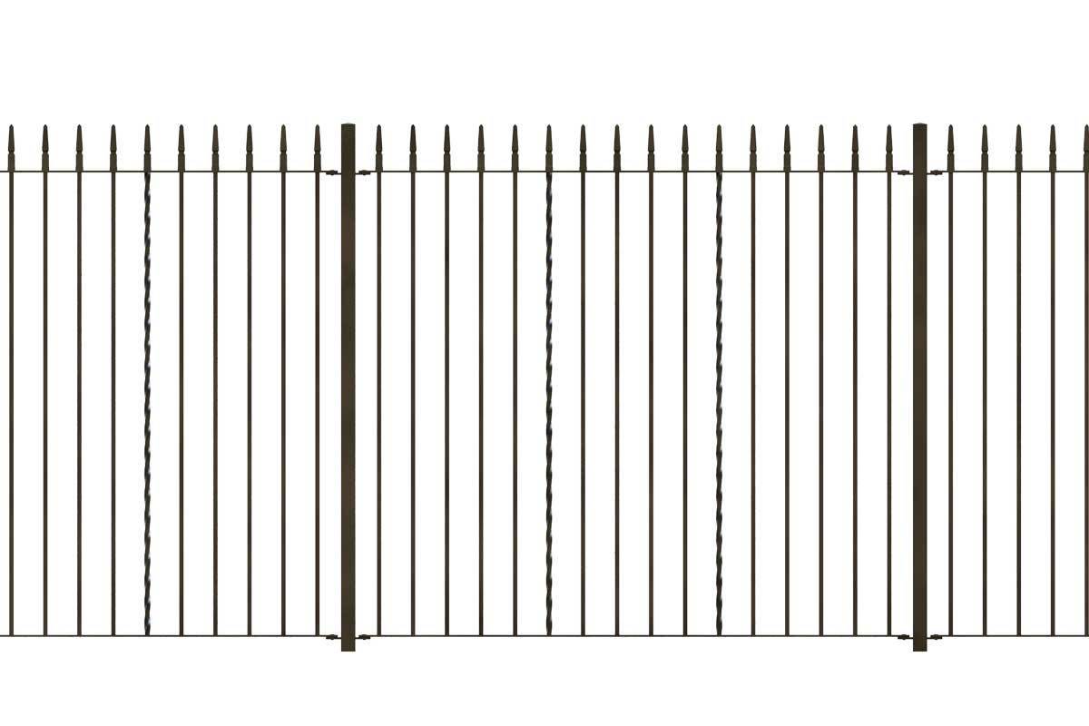 Tall Railings - Swansea - Style 2B - Tall Iron Railing