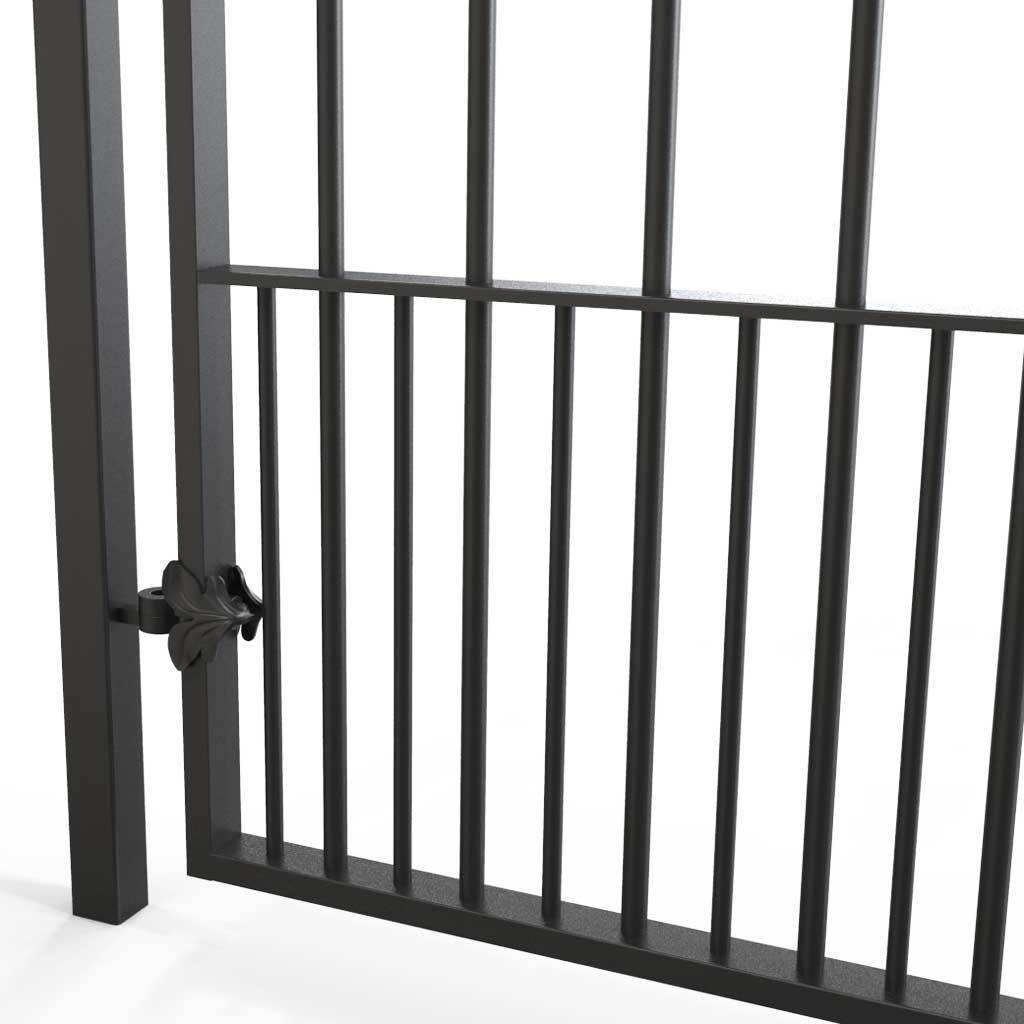 Tall Wrought Iron Side Gate - Clifton - Style 5A - Tall Wrought Iron Gate With Panels And Latch