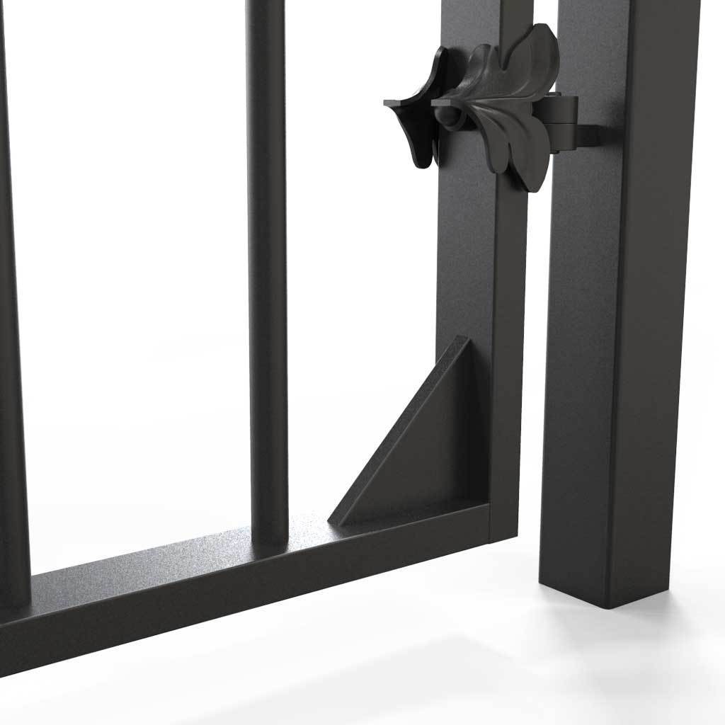 Tall Wrought Iron Side Gate - London - Style 3A - Tall Wrought Iron Gate With Latch