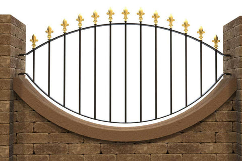 Marlborough - Style 6B - Wall Railing - With decorative flower panel