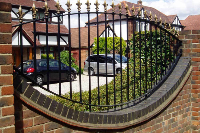 Wall Top Railings - Chichester - Style 5A -  Wall Railing -Bowed Bottom