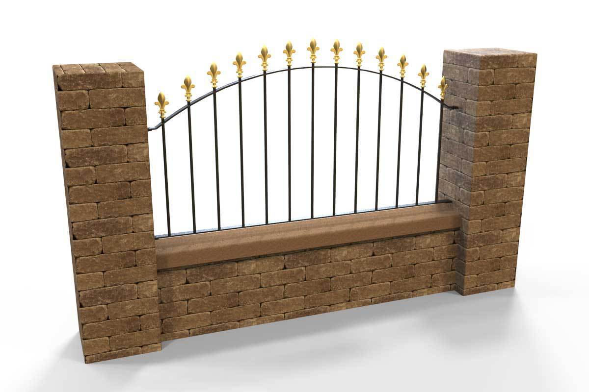 Wall Top Railings - Chichester - Style 5B - Wall Railing - Flat Bottom