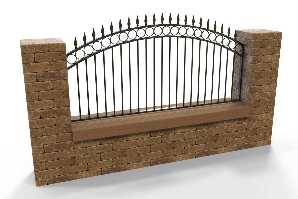Wall Top Railings - Clifton - Style 11A - Wall Railing - With Rail Heads