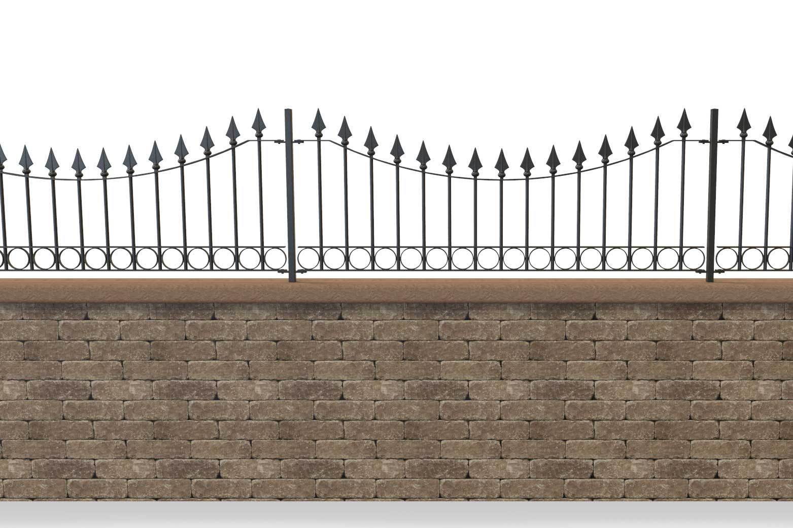 Wall Top Railings - Somerset - Style 12C - Wall Railing