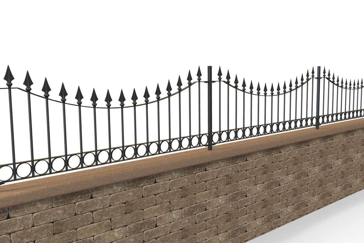Wall Top Railings - Somerset - Style 12C - Wall Railing