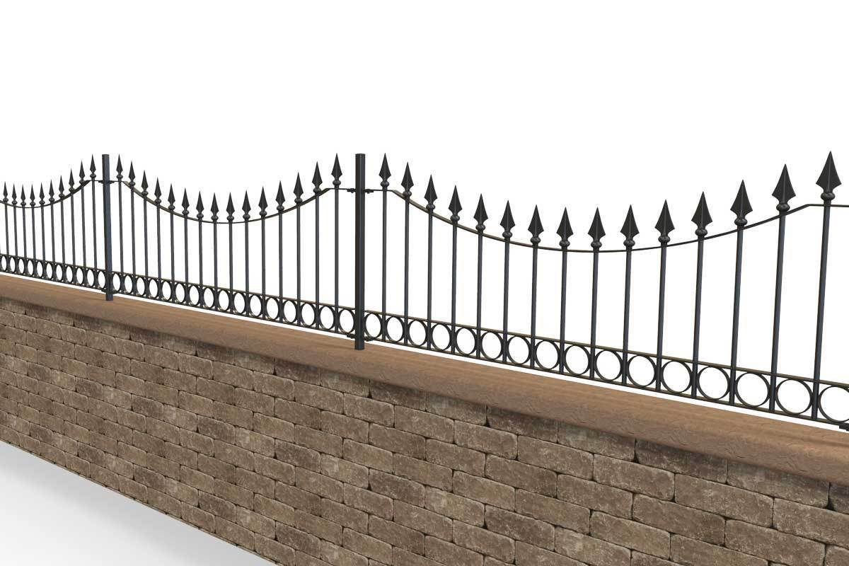 Wall Top Railings - Somerset - Style 12C - Wall Railing