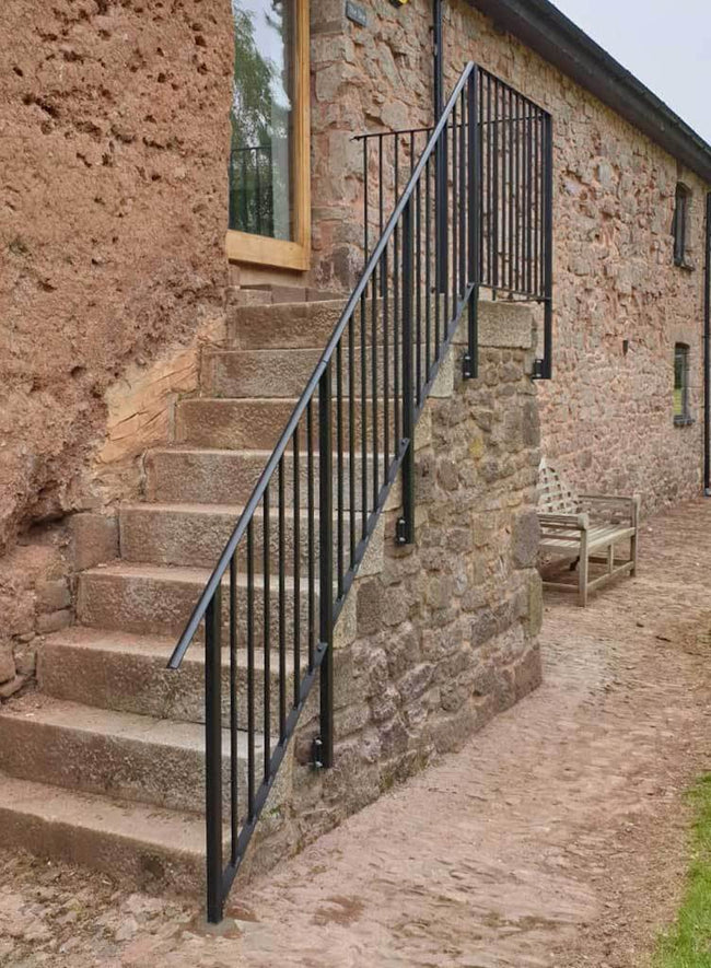 Oakhampton - Balustrade - Handrail - attached to side of steps