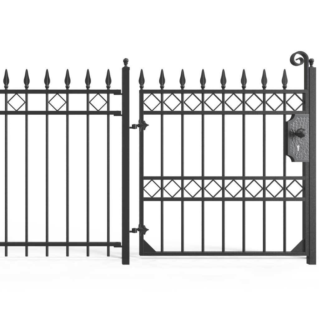 Garden Gate - London - Style 3 -  Garden Side Gate With Decorative Lock