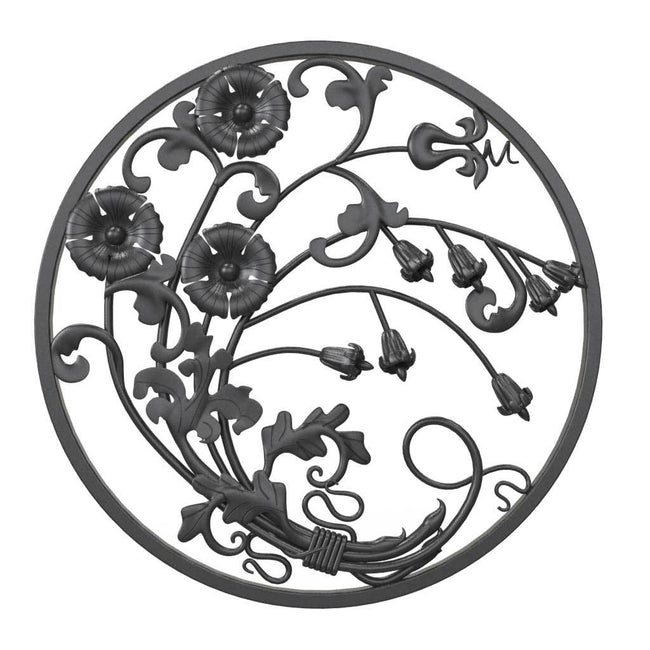 Marlow Style - Mid to tall Gate - with round of flowers panel