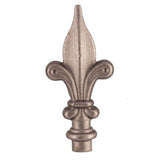 Rail Head - Rail Head - Round Fleur De Lis - Cast Iron - Round Base