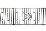 Railings - Newquay - Style 21A - Wrought Iron Double Astral Pattern Decorative Railing