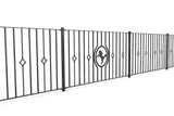 Railings - Newquay - Style 21B - Wrought Iron Single Astral Pattern Decorative Railing