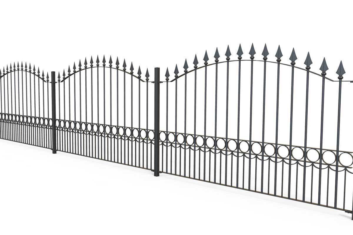 Railings - Somerset - Style 12A - Mendip - Wrought Iron Variable Height Railing
