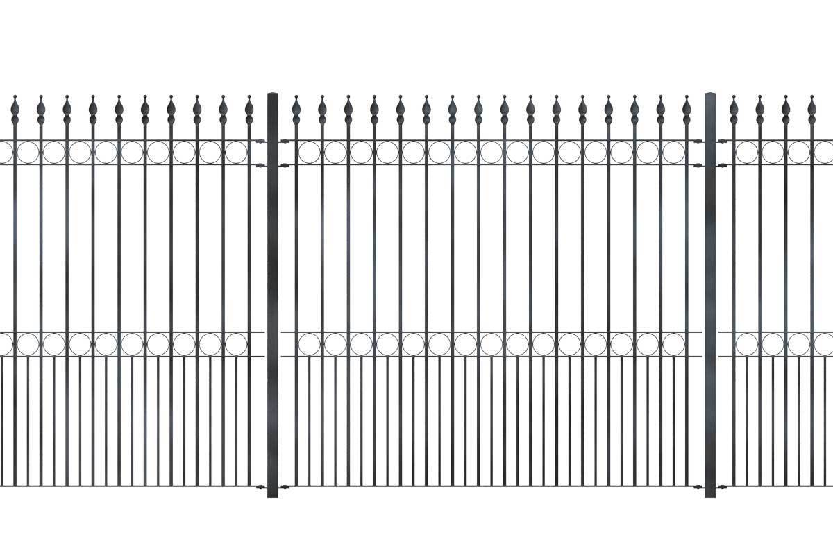 Tall Railings - Brixham - Style 10D - Tall Wrought Iron Railing