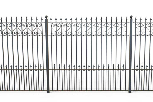 Tall Railings - Canterbury - Style 16D - Tall Wrought Iron Railing With ...