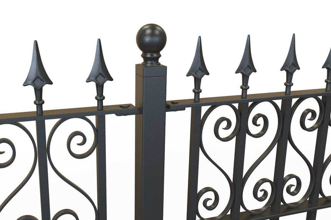 Tall Railings - Canterbury - Style 16D - Tall Wrought Iron Railing With ...