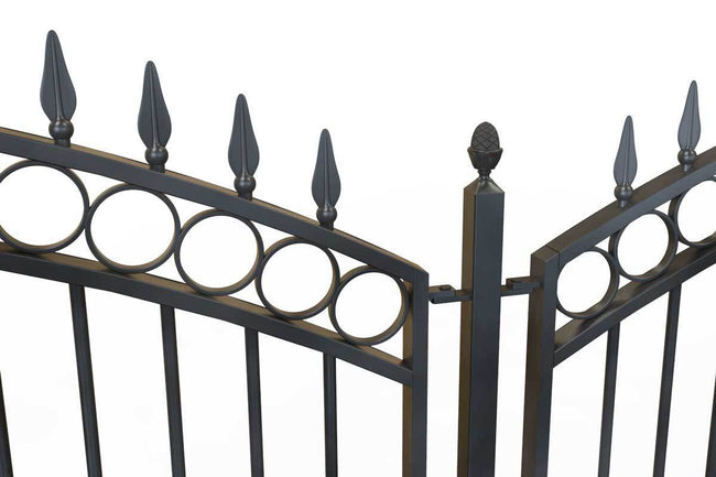 Tall Railings - Clifton - Style 11C- Tall Curve Top Wrought Iron Railing