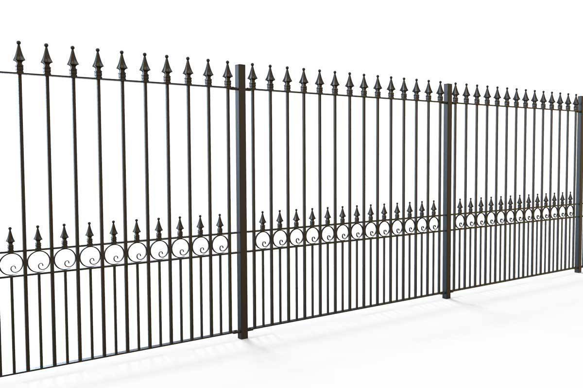 Tall Railings - Exeter - Style 4 - Tall Wrought Iron Railing
