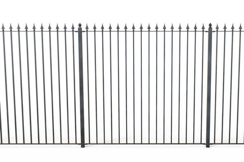 Newquay - Style 21D - Wrought Iron Railing with Double Astral Pattern and Martel Panel