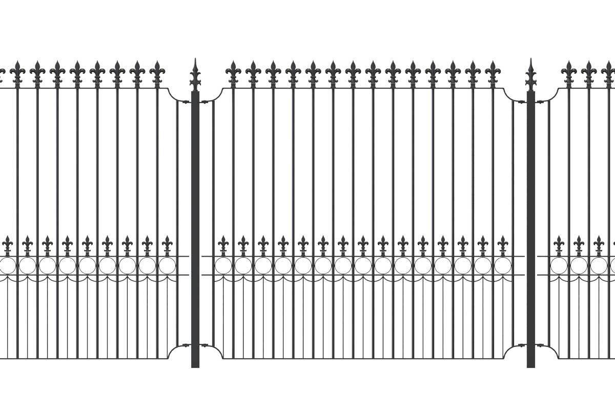 Tall Railings - Salisbury - Style 3B - Tall Decorative Wrought Iron Railing