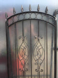 Tall Wrought Iron Side Gate - Clifton - Style 5A - Tall Wrought Iron Gate With Panels And Latch