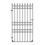 Tall Wrought Iron Side Gate - London - Style 3A - Tall Wrought Iron Gate With Latch