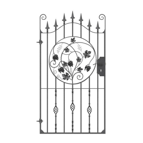 St Albans - Style 7D -  Garden side gate with decorative panel and lock