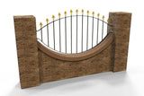 Wall Top Railings - Chichester - Style 5A -  Wall Railing -Bowed Bottom