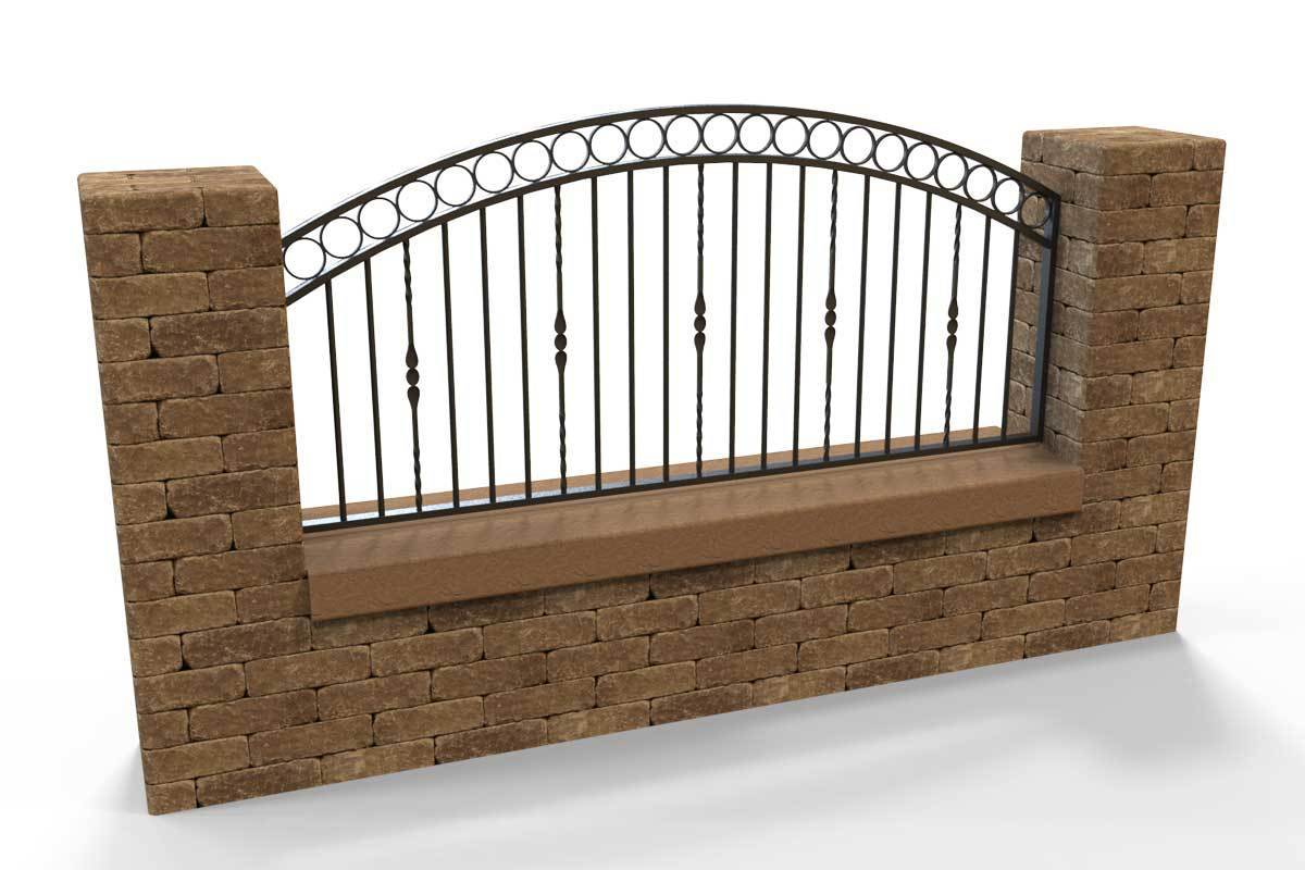 Wall Top Railings - Clifton - Style 11B - Wall Railing - Without Rail Heads