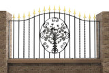 Wall Top Railings - Marlborough - Style 6B - Wall Railing - With Decorative Flower Panel