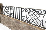 Wall Top Railings - Powderham - Style 20B - Wall Railing - With Wrought Iron Powderham Decorative Panels