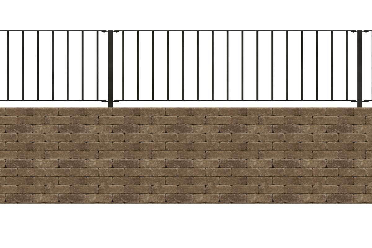 Wall Top Railings - Sandhurst - Style 30 - Wall Railing.